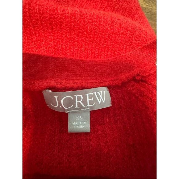 New! J. Crew Red Cropped Sweater Tank and Cardigan Sz XS - Picture 5 of 6